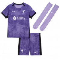 Echipament fotbal Liverpool Darwin Nunez #9 Tricou Treilea 2023-24 pentru copii maneca scurta (+ Pantaloni scurti)
